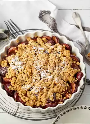 Zwetschgen Crumble Rezept Dr Oetker